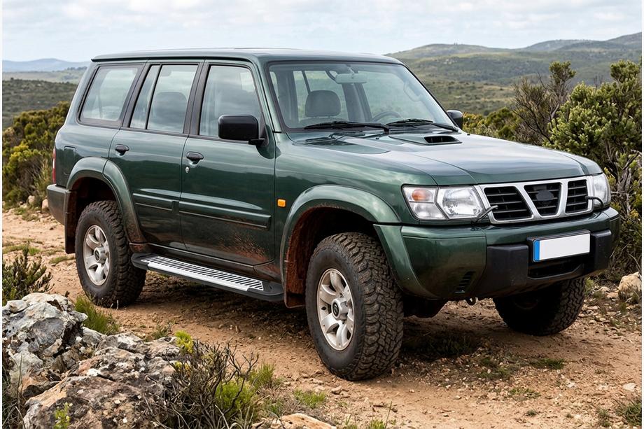 Nissan Patrol Y61 1997-2011 гг. Боковые Подножки Line (2 шт., Алюминий) Image