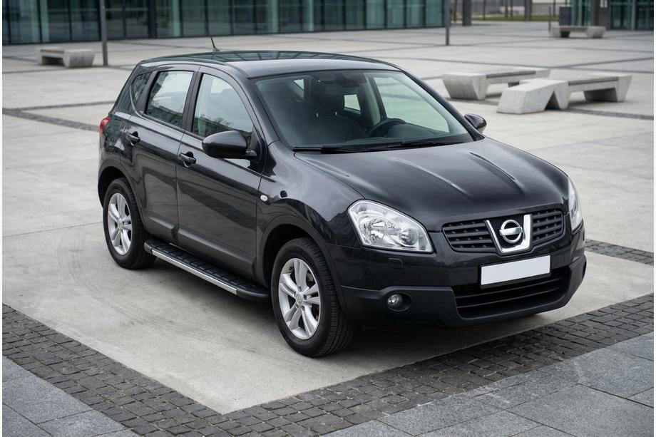 Nissan Qashqai 2007-2010 гг. Боковые Подножки Duru (2 шт., Алюминий) Image