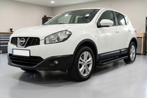 Nissan Qashqai 2010-2014 гг. Боковые Подножки Allmond Black (2 шт., Алюминий) фото 1
