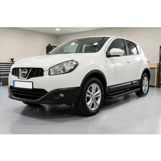 Боковые Подножки Allmond Black (2 шт., Алюминий) Nissan Qashqai 2010-2014 гг. фото 1