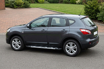 Nissan Qashqai 2010-2014 гг. Боковые Подножки Sunrise (2 шт., Алюминий) фото 1
