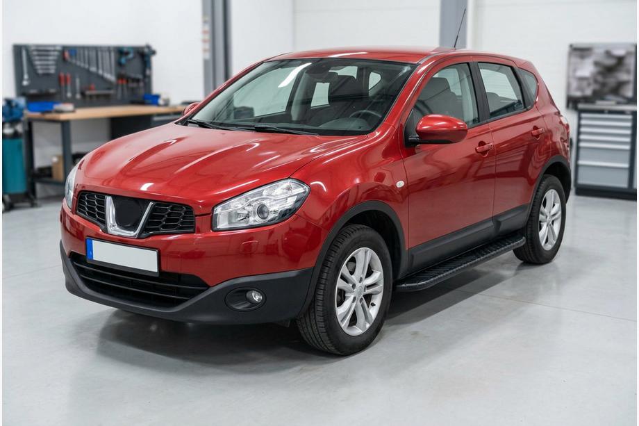 Nissan Qashqai 2010-2014 гг. Боковые пороги Bosphorus Black (2 шт., алюминий) Image