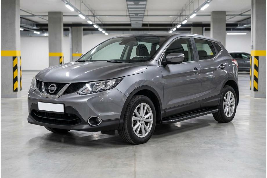 Nissan Qashqai 2014-2021 гг. Боковые пороги Bosphorus Black (2 шт., алюминий) Image