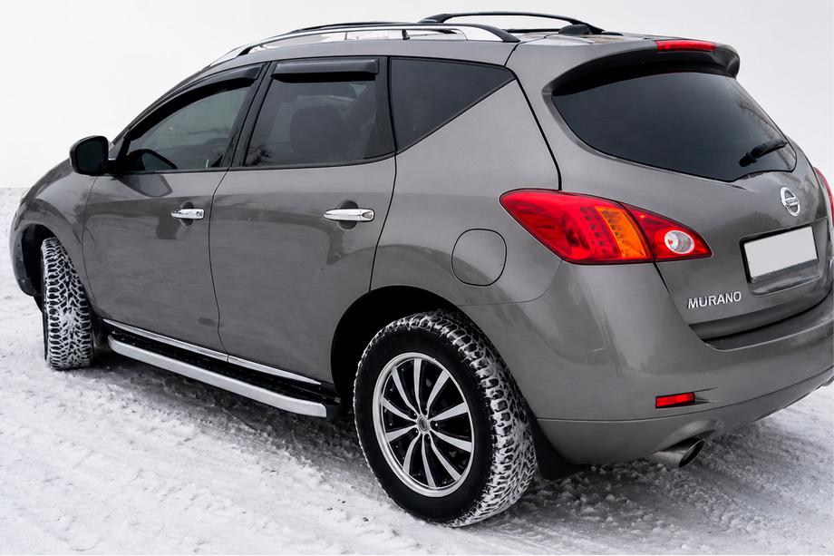 Nissan Murano 2008-2014 гг. Боковые пороги Fullmond (2 шт., алюминий) Image