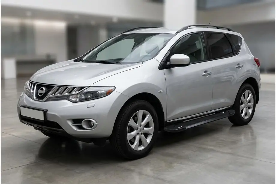 Nissan Murano 2008-2014 гг. Боковые Подножки RedLine Black (2 шт., Алюминий) Image