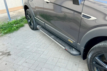 Opel Antara 2006-2017 гг. Боковые пороги RedLine V1 (2 шт., алюминий) фото 1