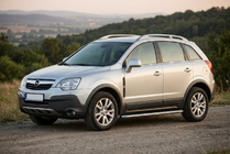 Opel Antara 2006-2017 гг. Боковые Подножки Maydos V1 (2 шт., Алюминий и Нержавейка) фото 1