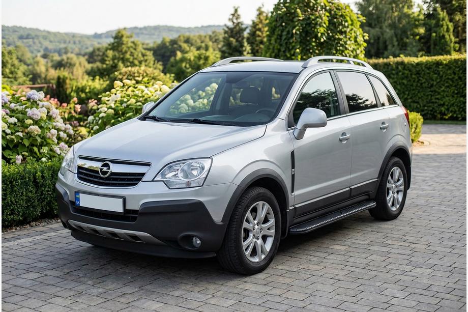 Opel Antara 2006-2017 гг. Боковые пороги Bosphorus Black (2 шт., алюминий) 2016-2018 Image