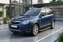 Opel Antara 2006-2017 гг. Боковые Подножки Tayga Grey (2 шт., Алюминий) фото 1