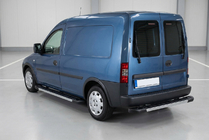 Opel Combo 2002–2012 гг. Боковые пороги RedLine V1 (2 шт., алюминий) фото 1