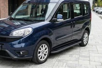 Opel Combo 2012-2018 гг. Боковые пороги Bosphorus Black (2 шт., алюминий) фото 1