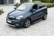 Opel Mokka 2012-2021 гг. Боковые Подножки Duru (2 шт., Алюминий) фото 1