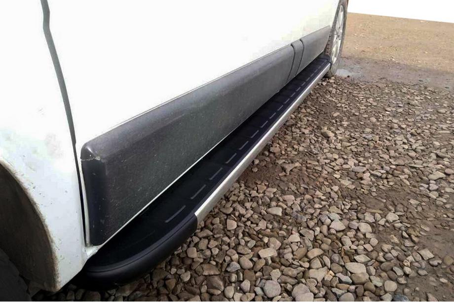 Nissan Primastar 2002-2014 гг. Боковые Подножки Duru (2 шт., Алюминий) Image