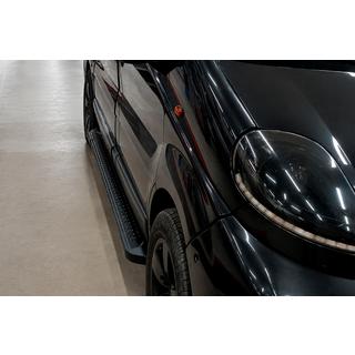Боковые Подножки Allmond Black (2 шт., Алюминий) Opel Vivaro 2001–2015 гг. фото 2