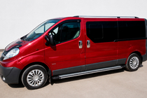 Opel Vivaro 2001–2015 гг. Боковые Подножки Rainbow (2 шт., Алюминий) фото 2