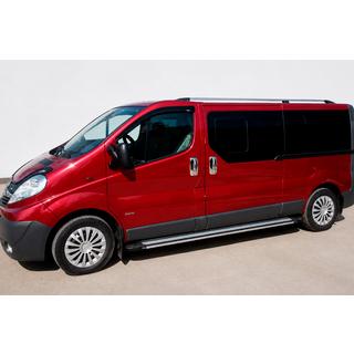 Боковые Подножки Rainbow (2 шт., Алюминий) Opel Vivaro 2001–2015 гг. фото 2