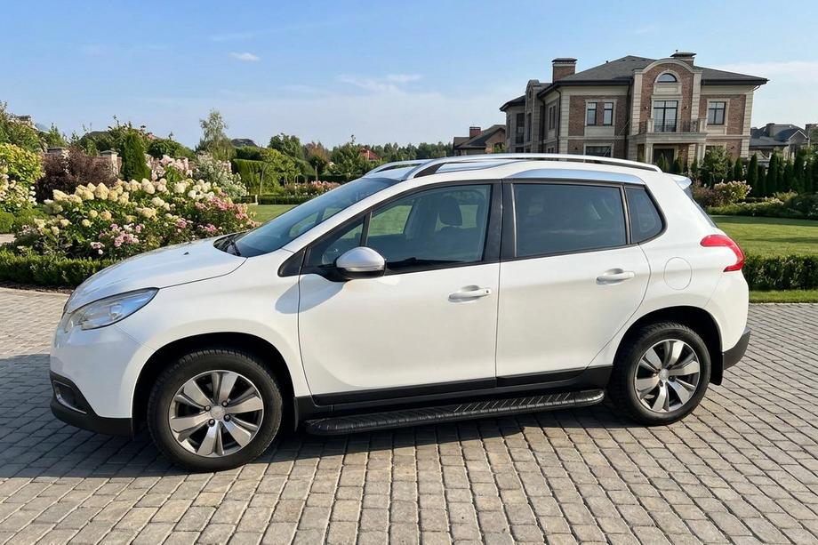 Peugeot 2008 2013-2019 гг. Боковые пороги Bosphorus Black (2 шт., алюминий) Image