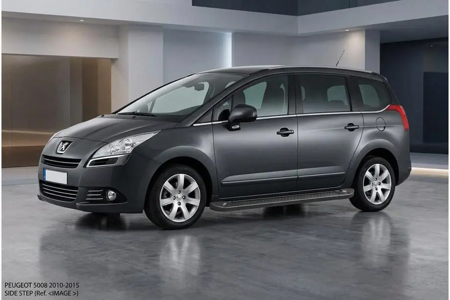 Peugeot 5008 2009-2016 гг. Боковые Подножки Allmond Black (2 шт., Алюминий) Image