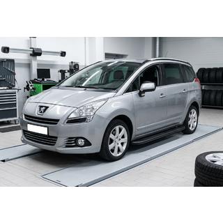 Боковые пороги Bosphorus Black (2 шт., алюминий) Peugeot 5008 2009-2016 гг. фото 1