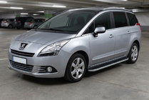 Peugeot 5008 2009-2016 гг. Боковые Подножки Tayga Grey (2 шт., Алюминий) фото 1