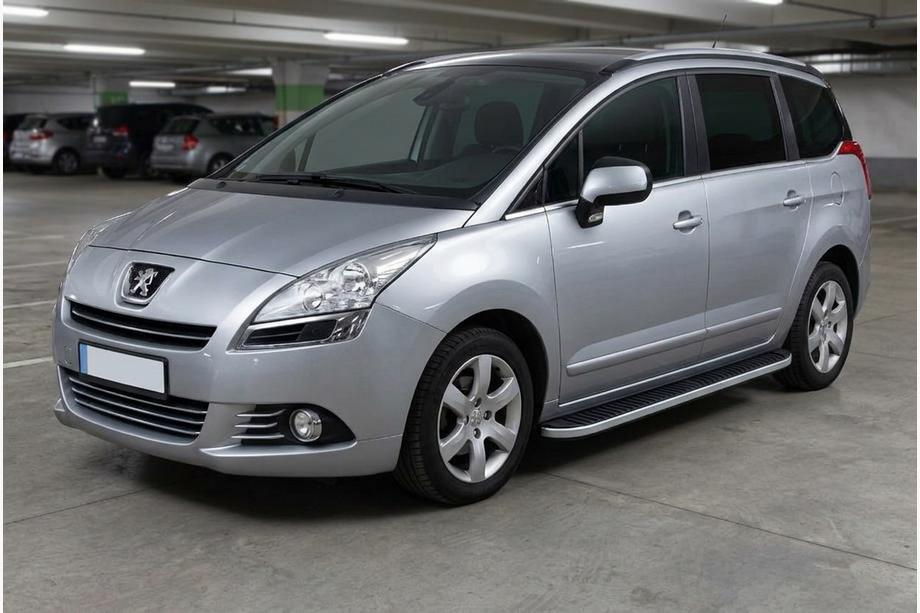 Peugeot 5008 2009-2016 гг. Боковые Подножки Tayga Grey (2 шт., Алюминий) Image