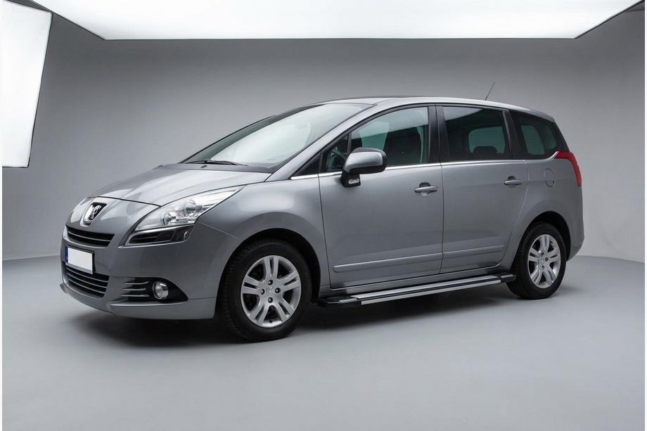 Peugeot 5008 2009-2016 гг. Боковые Подножки Rainbow (2 шт., Алюминий) Image