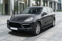 Porsche Cayenne 2010-2017 гг. Боковые Подножки Allmond Black (2 шт., Алюминий) фото 1