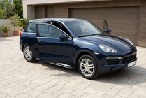 Porsche Cayenne 2010-2017 гг. Боковые Подножки Rainbow (2 шт., Алюминий) фото 1