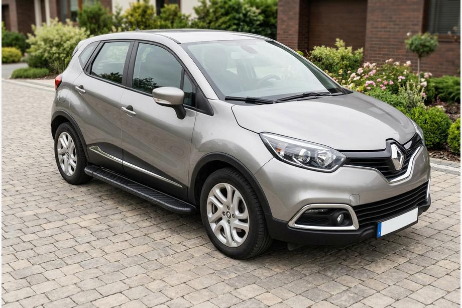 Renault Captur 2013-2019 гг. Боковые пороги Bosphorus Black (2 шт., алюминий) Image