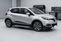 Renault Captur 2013-2019 гг. Боковые Подножки Rainbow (2 шт., Алюминий) фото 1