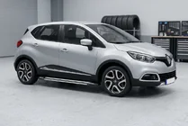 Renault Captur 2013-2019 гг. Боковые Подножки Rainbow (2 шт., Алюминий) фото 1