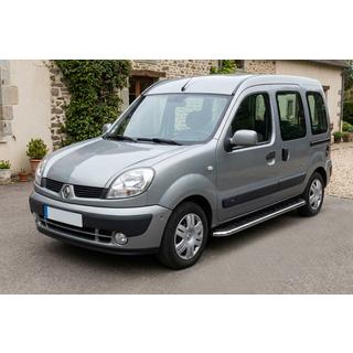 Боковые Подножки Maydos V1 (2 шт., Алюминий и Нержавейка) Renault Kangoo 1998-2008 гг. фото 1