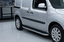 Renault Kangoo 2008–2020 гг. Боковые Подножки Tayga Grey (2 шт., Алюминий) фото 1