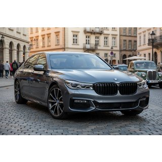 Решетки M-Look (2019-2022, Черный Глянец) BMW 7 серия G11/G12 2015-2022 гг. фото 1