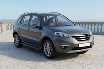 Renault Koleos 2008-2016 гг. Боковые Подножки Allmond Black (2 шт., Алюминий) фото 1