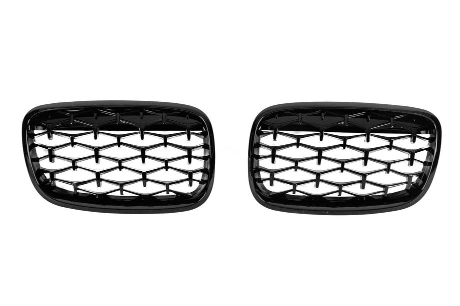 BMW X5 E70 2007-2013 гг. Ноздри Diamond Black (Черный Глянец) Фото 1