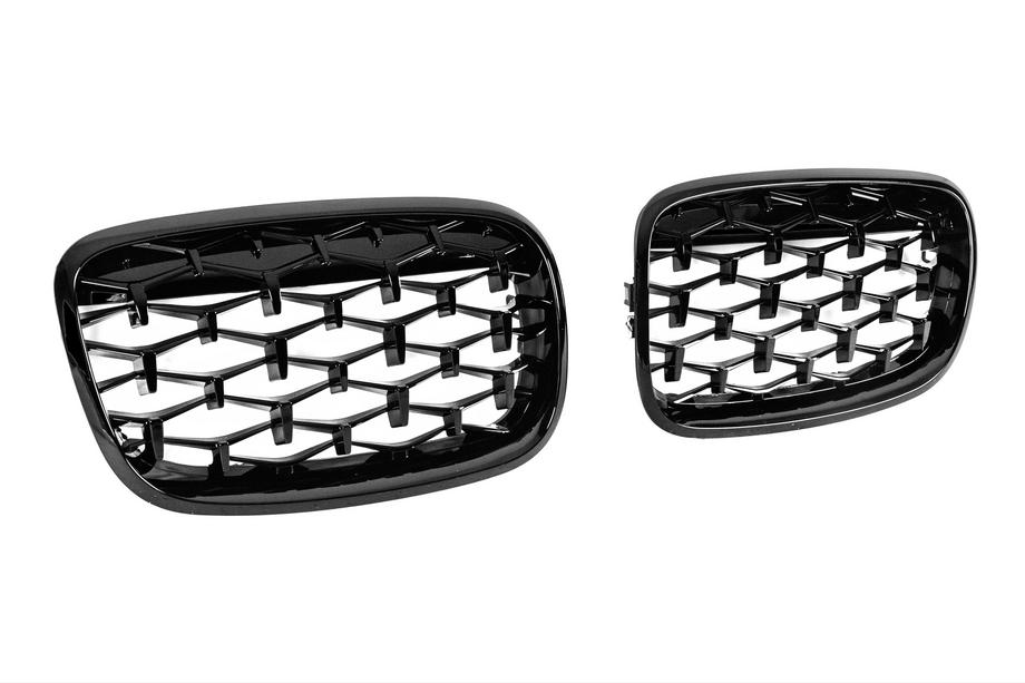 BMW X5 E70 2007-2013 гг. Ноздри Diamond Black (Черный Глянец) Фото 4