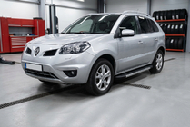 Renault Koleos 2008-2016 гг. Боковые Подножки Duru (2 шт., Алюминий) фото 1