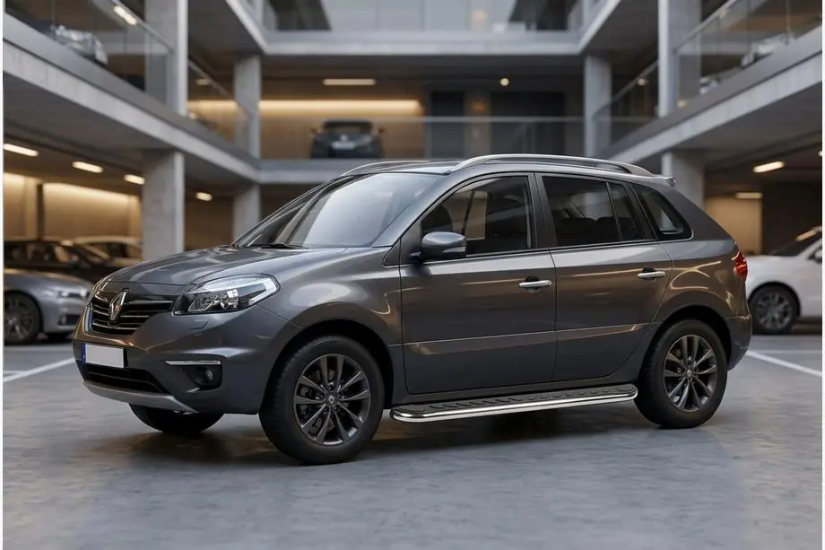 Renault Koleos 2008-2016 гг. Боковые Подножки Maydos V1 (2 шт., Алюминий и Нержавейка) Image