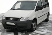 Volkswagen Caddy 2004-2010 гг. Кенгурятник WT004 Black (нерж) фото 1