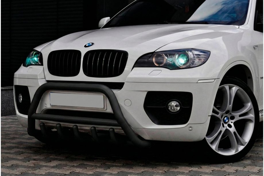 BMW X6 E71 2008–2014 гг. Кенгурятник WT003 Black (нерж) Image