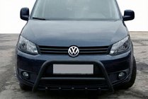 Volkswagen Caddy 2010-2015 гг. Кенгурятник WT003 Black (нерж) фото 2