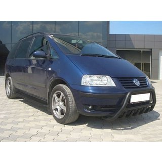 Кенгурятник WT003 Black (нерж) Volkswagen Sharan 1995-2010 гг. фото 3
