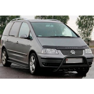 Кенгурятник WT004 Black (нерж) Volkswagen Sharan 1995-2010 гг. фото 1