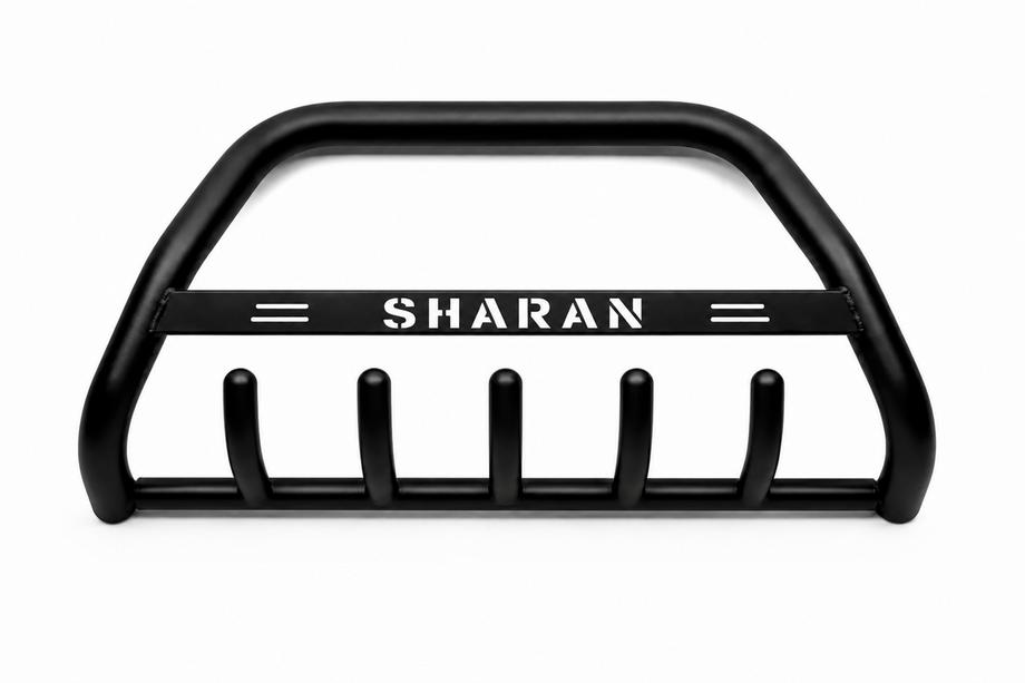 Volkswagen Sharan 1995-2010 гг. Кенгурятник WT004 Black (нерж) Фото 4