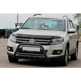 Кенгурятник WT003 Black (нерж) Volkswagen Tiguan 2007-2016 гг. фото 2