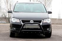 Volkswagen Touran 2003-2010 гг. Кенгурятник WT003 Black (нерж) фото 2