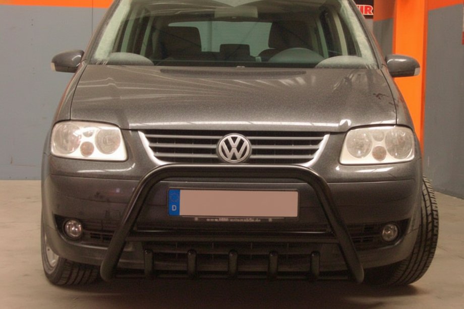 Volkswagen Touran 2003-2010 гг. Кенгурятник WT003 Black (нерж) Image