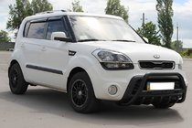 Kia Soul I 2008-2013 гг. Кенгурятник WT004 Black (нерж) фото 2