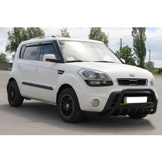 Кенгурятник WT004 Black (нерж) Kia Soul I 2008-2013 гг. фото 2
